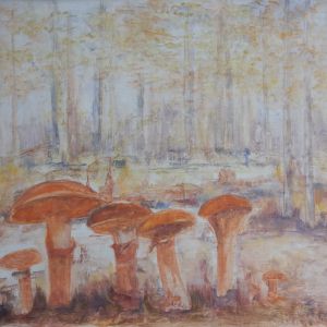 34 paddenstoel  olieverf