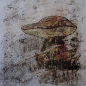 35 inkt  krijt afdruk