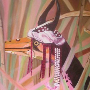 12 purperreiger acryl uit kinderboek